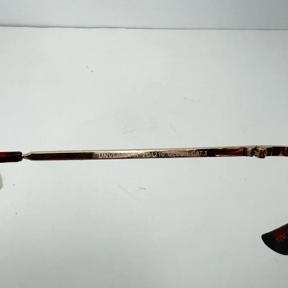 VINCE CAMUTO AVIATOR SUNGLASSES,2 TONE METAL FRAME, BROWN & GOLD, FADING LENSES - Picture 11 of 14